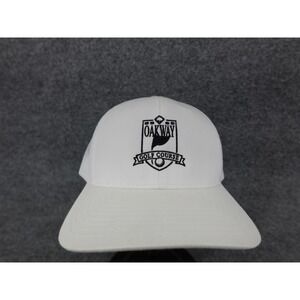 Pacific Headwear Oakway Golf Course Hat Mens White 104C Pro Model Trucker Cap